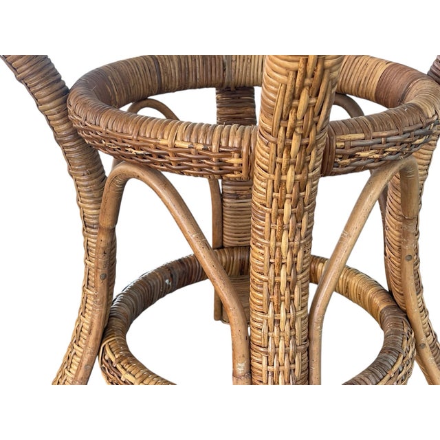 Late 20th Century Vintage Wrapped Rattan Dining Table Base For Sale - Image 5 of 16