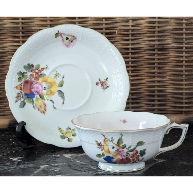 My favorite china pattern of all time! From Hungary....Breakfast tea cups & saucers. Two of the 4 sets are matching. I...