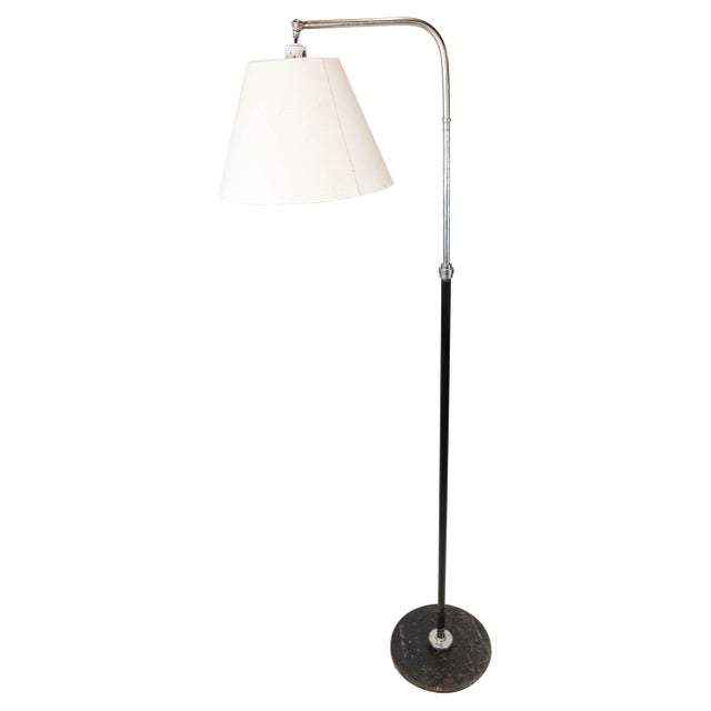 Black Floor Lamp of Chrome and Black Painted Metal, 1970s For Sale - Image 8 of 8