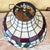 Ruby Red Vintage Tiffany-Style Fruit Stained Glass Hanging Pendant Shade For Sale - Image 8 of 18