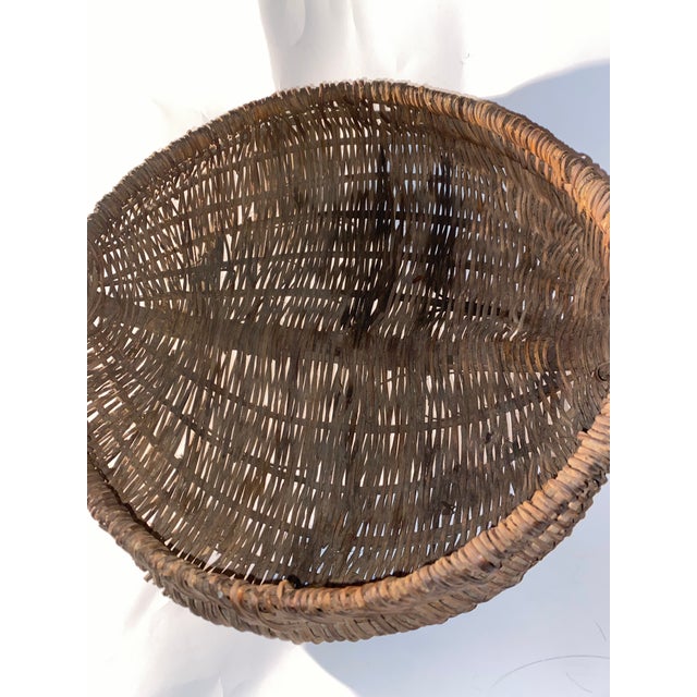 1930s Buttocks-Shaped Honeysuckle Gathering Basket For Sale - Image 9 of 10