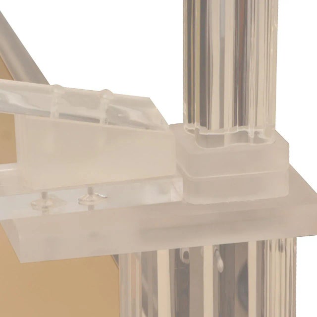 Sylvana Lucite Four Poster King Size Bed Frame For Sale - Image 4 of 8