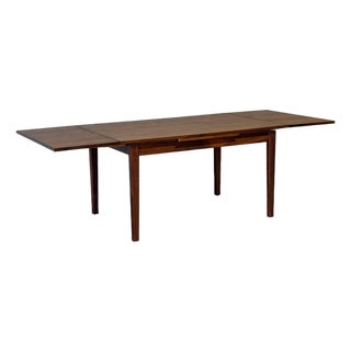 Rosewood Dining Table With Expandable Pull Out Draw Leaves Sejling Skabe Denmark 1960s For Sale