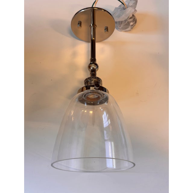 Restoration Hardware 20th C. Factory Filament Clear Glass Cloche Sconce For Sale - Image 14 of 15