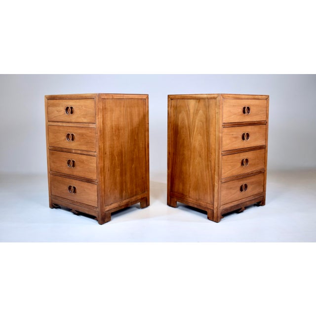 1960s Michael Taylor for Baker Far East Collection chests of four drawers suitable for a various aesthetically pleasing...