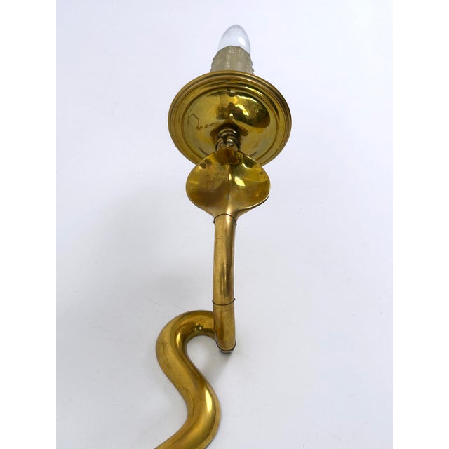 Vintage Cast Brass Cobra Wall Lamps from Maison Jansen, 1960s, Set of 2 For Sale - Image 18 of 18