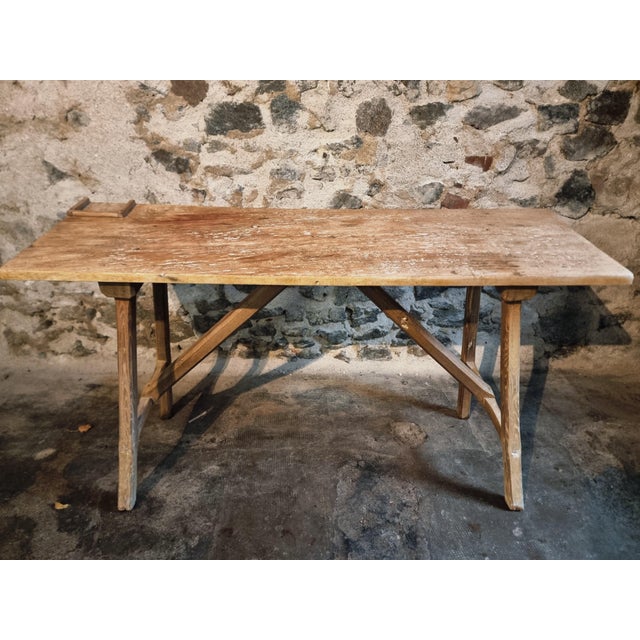 Antique French Wash Table or Desk in Chestnut and Poplar, 1900s For Sale - Image 14 of 17