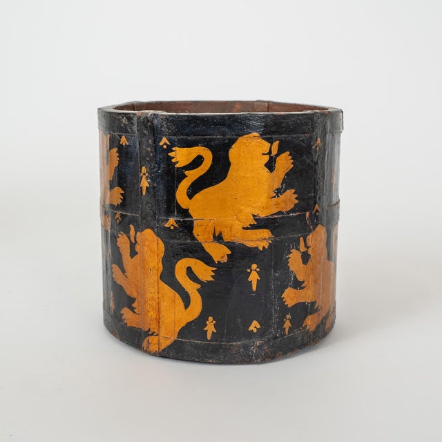 Black Set of 3 Antique Nepalese Painted Grain Measures For Sale - Image 8 of 15