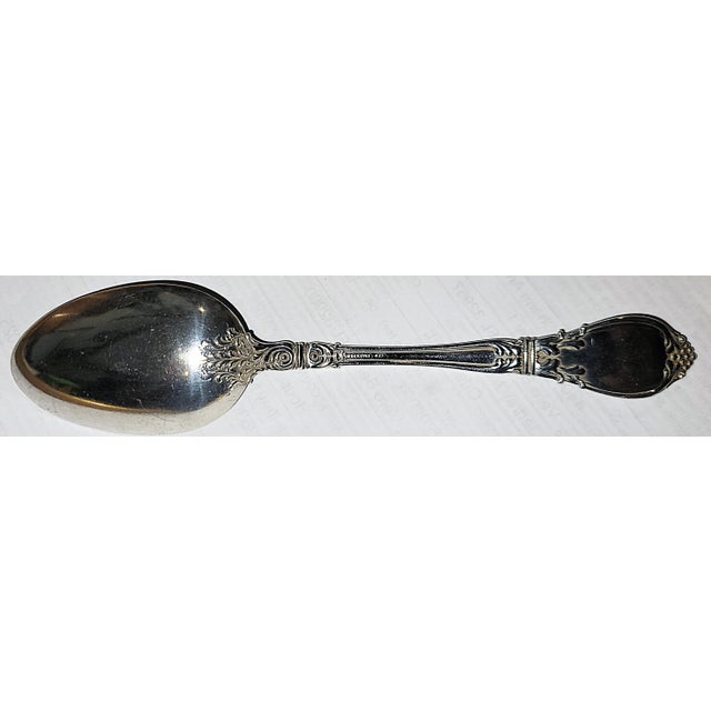 Traditional Antique Sterling Silver Serving Spoon, Jb Knowles For Sale - Image 3 of 7