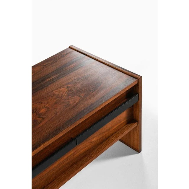 Glass & Wood Side Table attributed to Hovmantorp, 1960s For Sale - Image 4 of 7