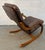 Vintage Bentwood and Leather Rocking Chair For Sale - Image 4 of 12