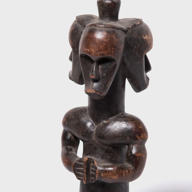 Mid 20th Century Mid 20th Century Gabonese Three-Headed Fang Figure For Sale - Image 5 of 8