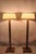 Decorator Fine Art Lamps Gold Gilt Metal Skyscraper Modern Floor Lamps - a Pair. Item features original round cloth...