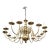 Vintage German Mid-Century Modern Dutch Style Brass 15 Light Chandelier For Sale