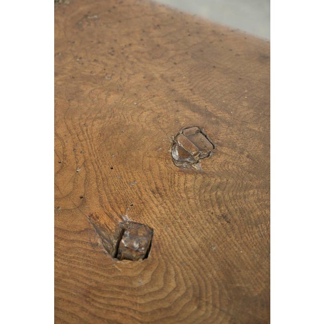 Antique English Farmhouse Stool, 1600s For Sale - Image 9 of 11