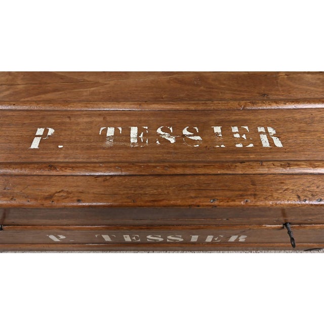 20th Century Mahogany Travel Trunk For Sale - Image 10 of 18