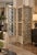 Art Nouveau A Vintage Distressed White Three-Panel Asian Folding Screen With Floral Metal Inserts. For Sale - Image 3 of 5