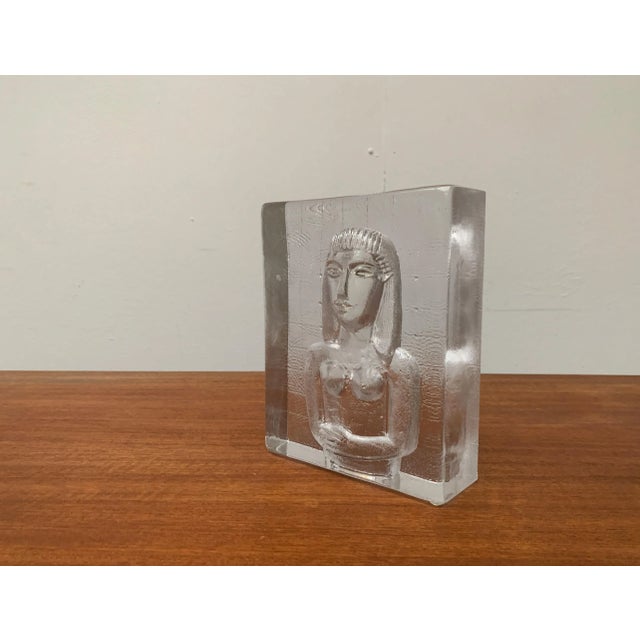 Vintage Swedish Glass Icon Series Maiden Sculpture by Bertil Vallien for Kosta Boda For Sale - Image 12 of 18