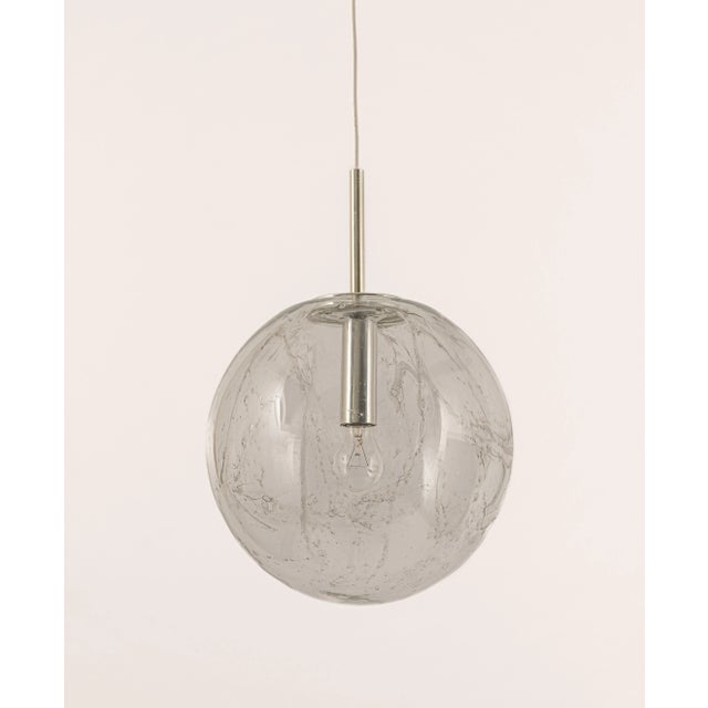 Large Murano Ball Pendant Light by Doria, Germany, 1970s For Sale - Image 6 of 13