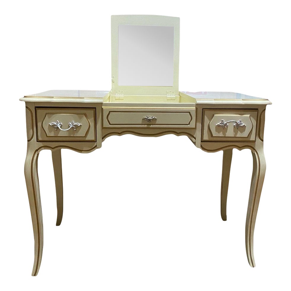 Henry Link French Provincial Vanity With Mirror | Chairish