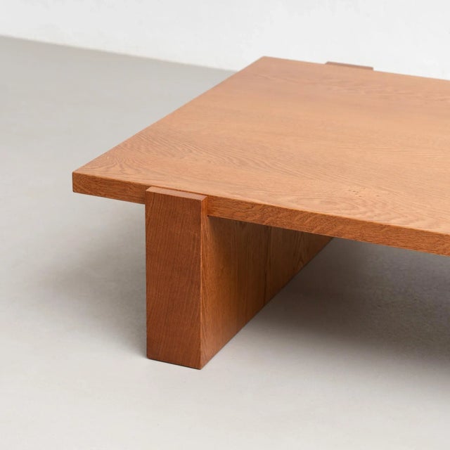 Wood Contemporary Solid Oak Low Table from Dada For Sale - Image 7 of 18