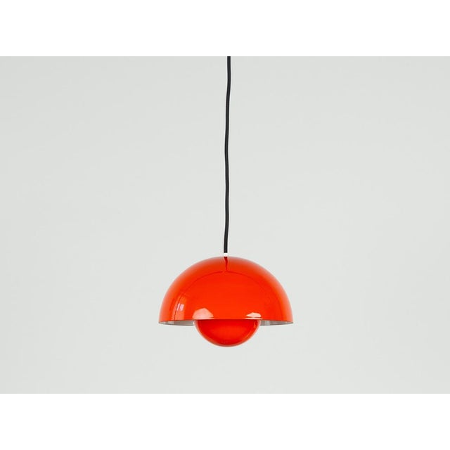 Vintage FlowerPot Pendant Lamps by Verner Panton for Louis Poulsen, Set of 2 For Sale - Image 5 of 14