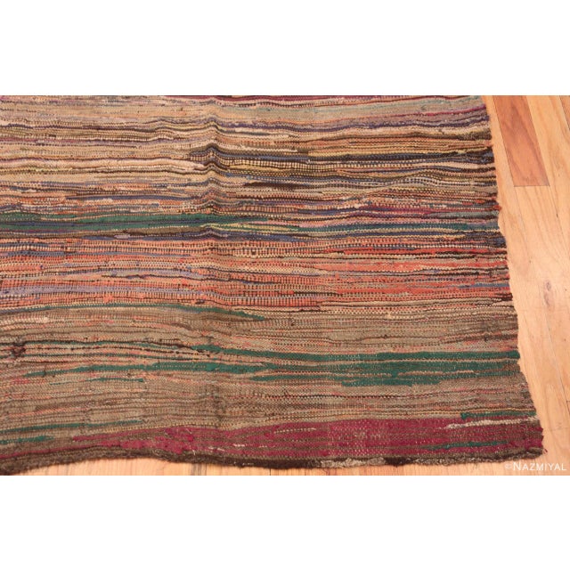 Nazmiyal Collection Rust Vintage Moroccan Tribal Flatwoven Rug For Sale - Image 4 of 7