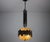 1970s Brutalist Metal and Textured Amber Glass Pendant Lamp, Germany, 1970s For Sale - Image 5 of 12