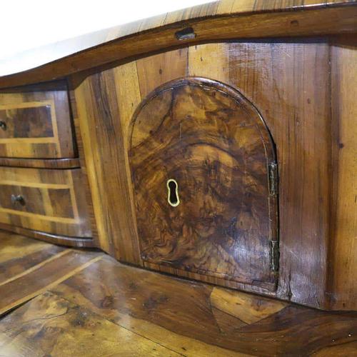 Inlaid Wooden Secretaire with Four Drawers and Internal Compartments For Sale - Image 16 of 18