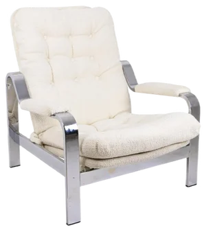Modular Chrome-Plated Metal Armchair, 1970s