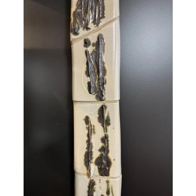 Abstract Ceramic Wall Sculpture, Cetadon Enamel, 1980s For Sale - Image 3 of 6