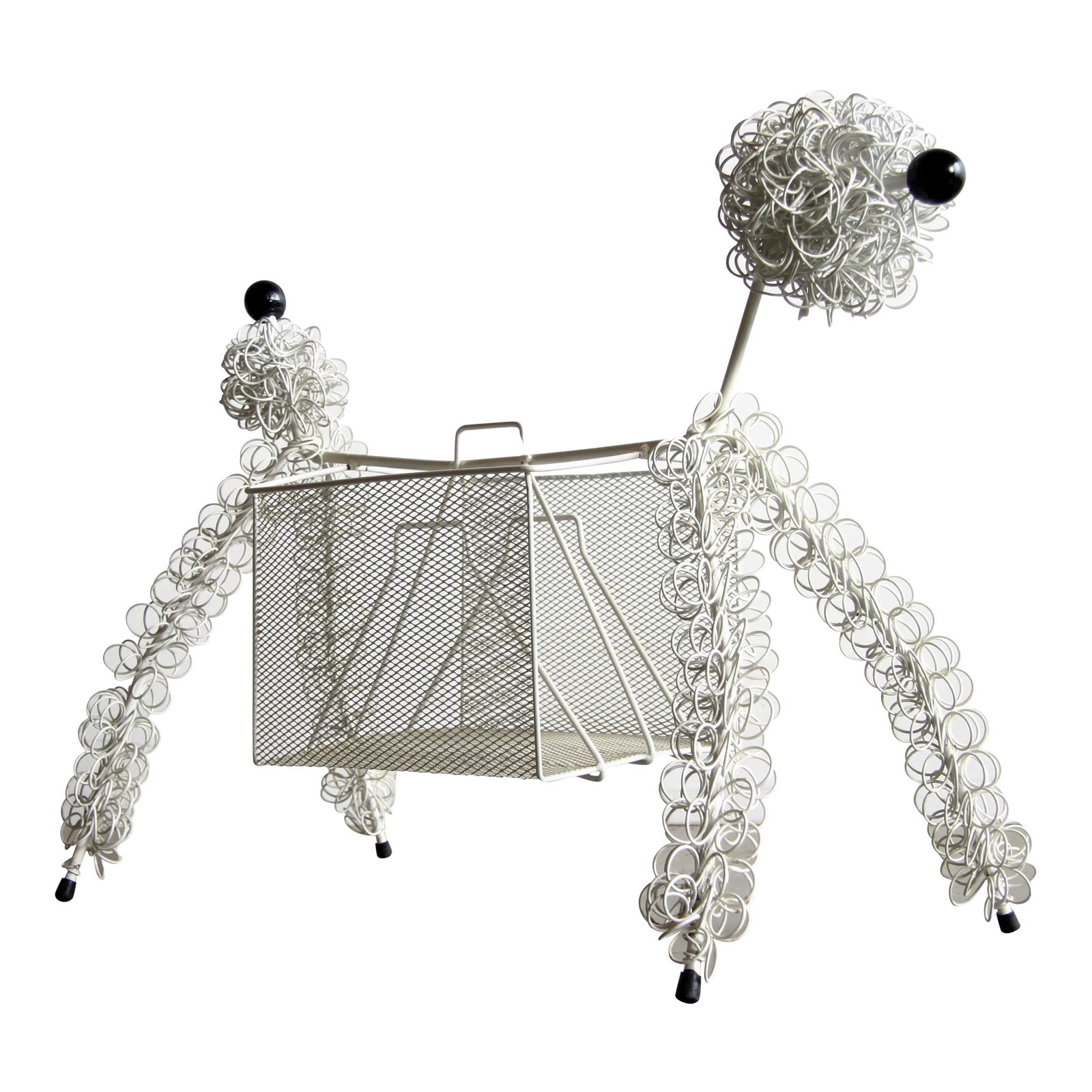 Mid Century Modern Frederic Weinberg Style Poodle Magazine Holder