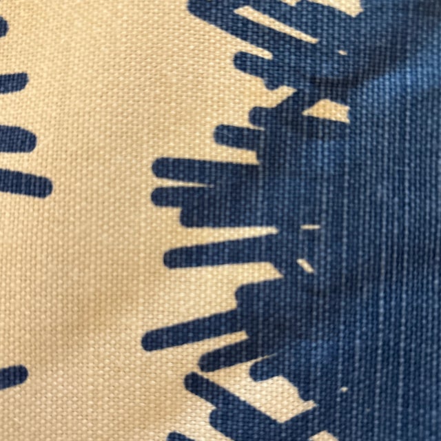 2020s Schumacher in Navy Color Wave- 1.75 Yards For Sale - Image 5 of 8