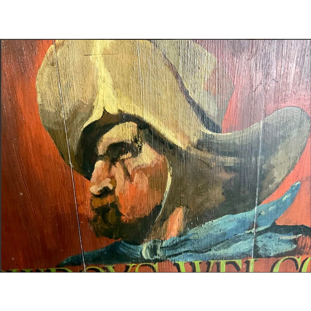 Red Vintage 1960s Hand Painted "Dodgehouse" Tavern Trade Sign For Sale - Image 8 of 9