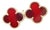 Van Cleef & Arpels Vintage Alhambra Yellow Gold Red Agate Earrings, Pair For Sale