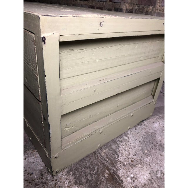 Vintage French Green Pastel Iron Cabinet, 1980s For Sale - Image 4 of 11