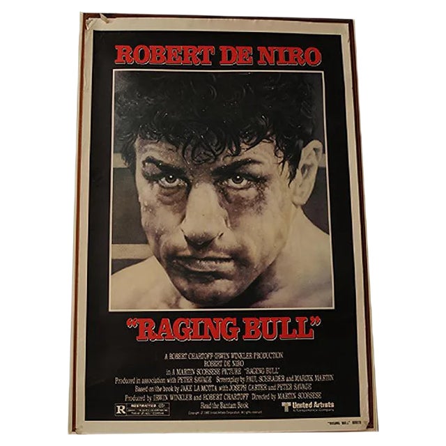 Raging Bull Movie Lithograph, 1980s For Sale