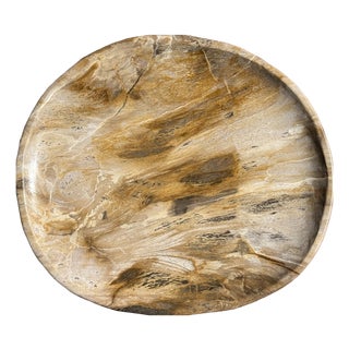 Petrified Wood Trinket Tray, 1980s For Sale