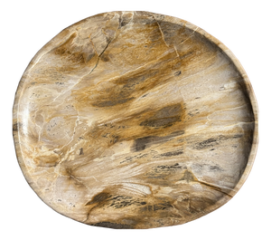 Petrified Wood Trinket Tray, 1980s