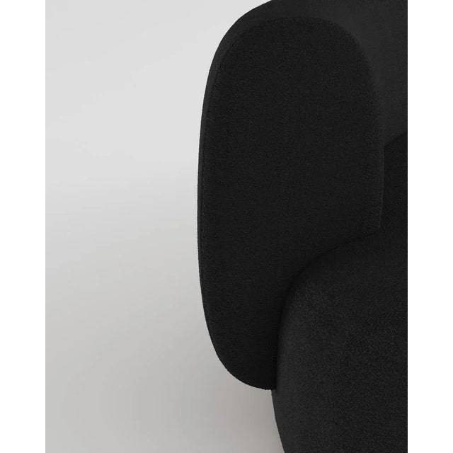 Collector Curved Hug Sofa in Black by Ferrianisbolgi For Sale - Image 4 of 5