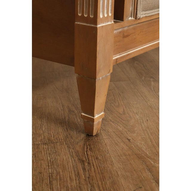 Ethan Allen King 'Allesandra' Upholstered Bed Frame For Sale - Image 9 of 18