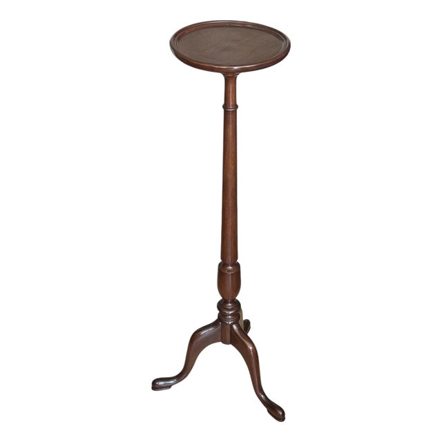 1970s Mid Century Mahogany Pedestal Drink/ Plant Stand For Sale