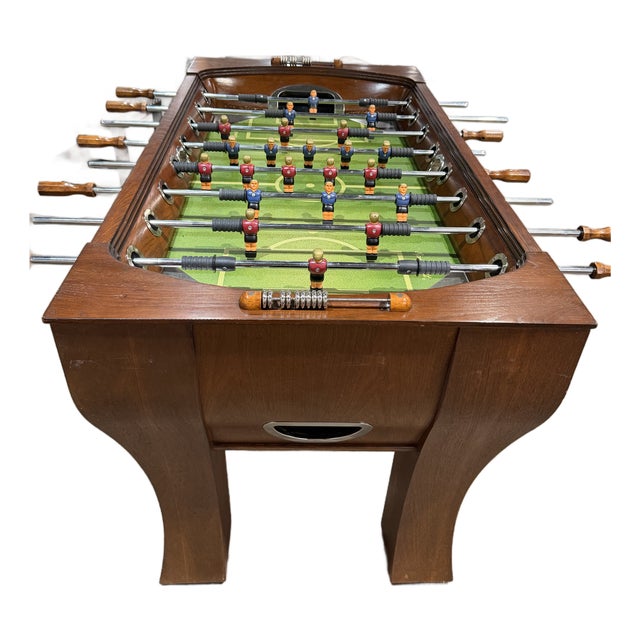 Late 20th Century Game Table Foosball “Milan”, Wood Foosball For Sale