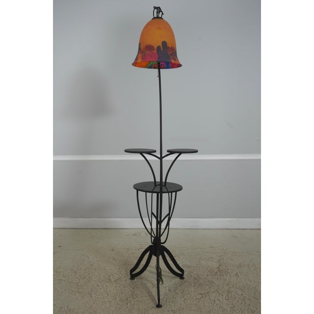 Pair Industrial Studio Crafted Iron Floor Lamps For Sale - Image 9 of 15