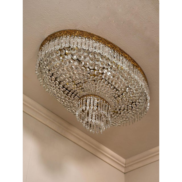 Large Vintage Italian Empire Style Ceiling Light, 1940s For Sale - Image 9 of 13