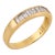 Vintage Diamond 18k Yellow Gold Band Ring, Size 7.5 For Sale