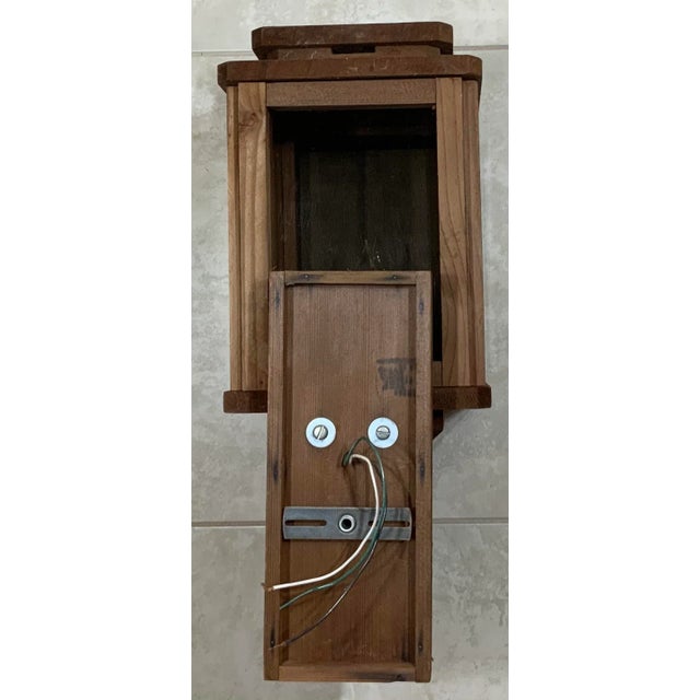 Single Wood Wall Lantern For Sale - Image 10 of 12