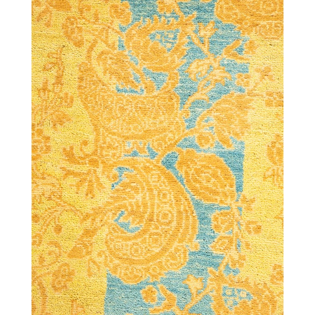 Traditional Mogul, One-of-a-Kind Hand-Knotted Area Rug - Green, 8' 2" x 10' 0" For Sale - Image 3 of 8