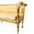 Late 20th Century Vintage French Louis XVI Style Gilt and Painted Settee For Sale - Image 5 of 11