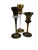 American Set of 3 Vintage Rebecca Rish Hand Painted Candlesticks For Sale - Image 3 of 14